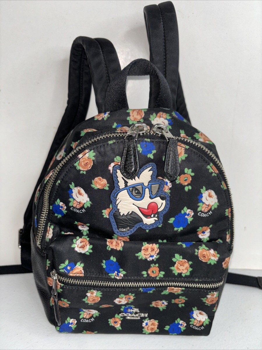 coach blue floral backpack Court With Print this backpack is perfect for the modern lifestylewhether youre commuting Mini Campus Backpack In Multi