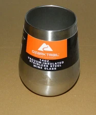 Ozark Trail 14 oz Vaccuum Insulated Stainless Steel Wine Glass ~ New