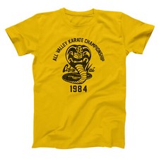 Cobra Kai Karate Kid Dojo Gi Costume Outfit Retro Gold Basic Men's T-Shirt