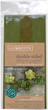 Lia Griffith Double-Sided Extra Fine Crepe Paper 2/Pkg-Green Tea/Cypress & Ferns