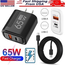 65W Super Fast Charging USB Type C Wall Charger For Samsung iPhone Android Phone