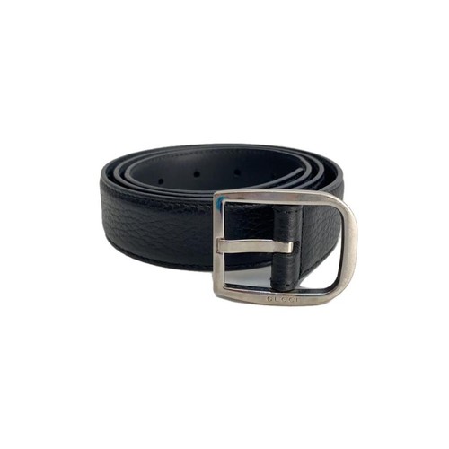 Used GUCCI◆Belt/85cm/34 inch/Leather/BLK/Men's//