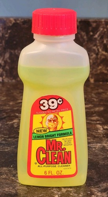 #ad #ad Vintage 1970s Mr. Clean Lemon Bright Formula All Purpose Cleaner 6oz Bottle $14.99