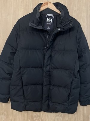Helly Hansen Daunen Puffer Jacke Herren Größe M schwarz Kapuze isoliert
