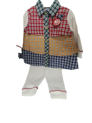 Unbranded Infant Girl's  2-Piece  Set Plaid Top Ivory Leggings  24 Month New!!!