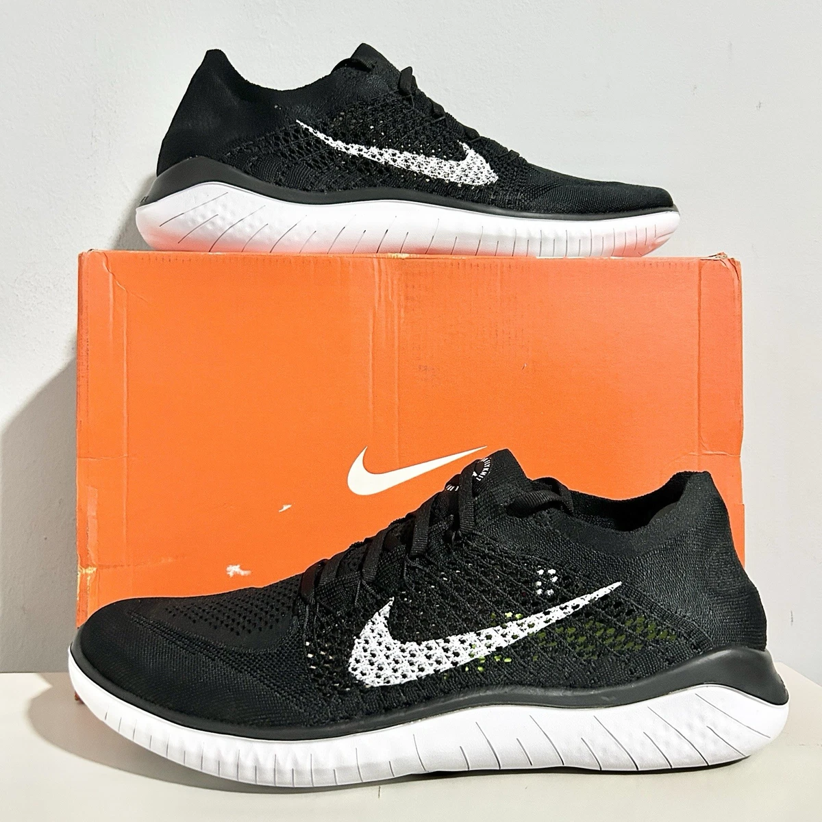 Nike Free RN Flyknit 2018 “Black White” Men’s Size 9 Lifestyle Running Shoes Nike Free Rn Nn Road Running Shoes - Black | Editorialist main image 2
