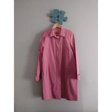 Y2K Esprit Pink Floral Rain Jacket | Women's Medium Coat | Vintage 2000s