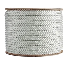 Erin Rope TWN200600 5/8"x600' 3-Strand White Twisted Nylon Rope