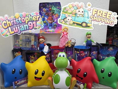 #ad Super Mario Galaxy Movie Collectibles Cups Buckets Toys Plush Poster AMC Regal $49.97