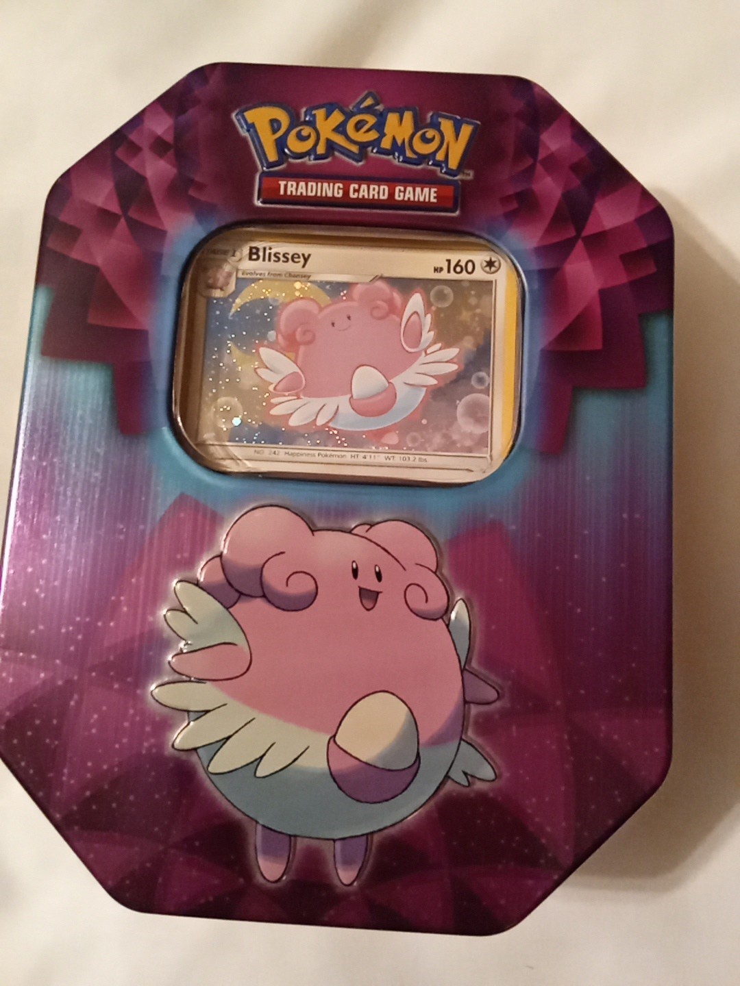 Blissey Pokemon Tin With Blissy Promo Card.