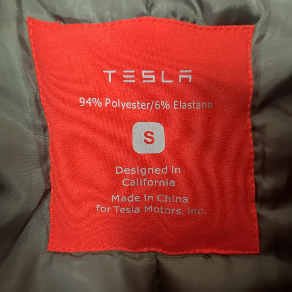 Tesla Corporate Heavy Puffer Jacket Coat Red Full Zip Limited Edition Size S - Image 4 of 4