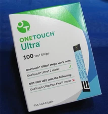 ONE TOUCH ULTRA TEST STRIPS Qty 100 STRIPS EXP 11/30/2026 NIB SEALED