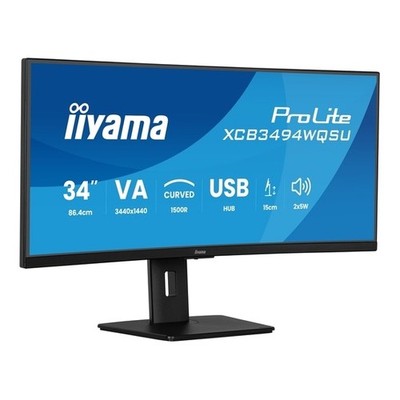 iiyama ProLite XCB3494WQSU-B1 Monitor 34'' 3440x1440 UWQHD 0,4ms LED USB Hub VESA