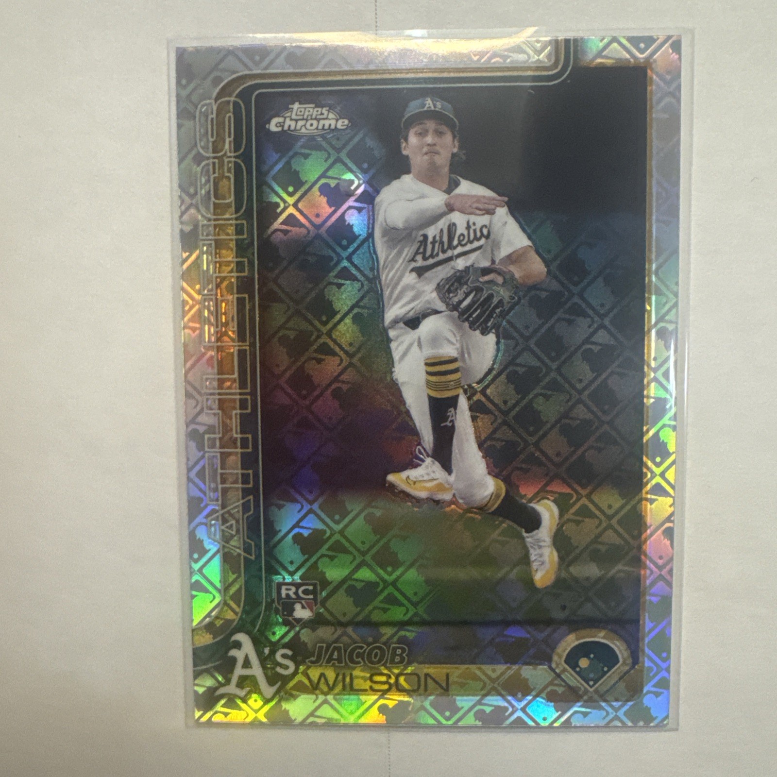 2025 Topps Chrome Logofractor Jacob Wilson #96 (RC) Athletics
