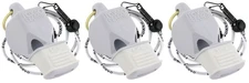 Fox 40 Classic Official CMG 3-Chamber Pealess Whistle + Lanyard, White (3-Pack)
