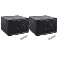 Wetterfeste GartenmöBel Abdeckungen 2 StüCk 8 ÖSen 122X112X98 Cm