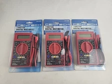 Cen-Tech 7-Function Multi-Tester Digital Multimeter 24 Test Leads 69096 Lot Of 3