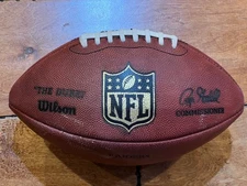 OAKLAND RAIDERS AFL 50th Anniversary logo Wilson GAME USED NFL Football