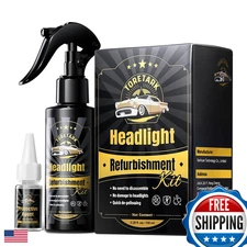 Toretark Headlight Restoration Kit No Sanding Restore Yellowed Blurred Lenses