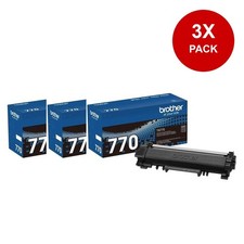 Brother TN770 Super HY Black Toner 3 Pack Genuine HL-L2370DW MFC-L2750DW NEW