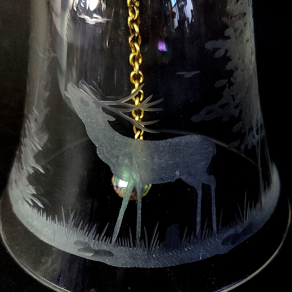 QUEEN LACE CRYSTAL AMERICANA BELL, травленый свинцовый кристалл, 6», лось, сделано в Германии - Изображение 3 из 4