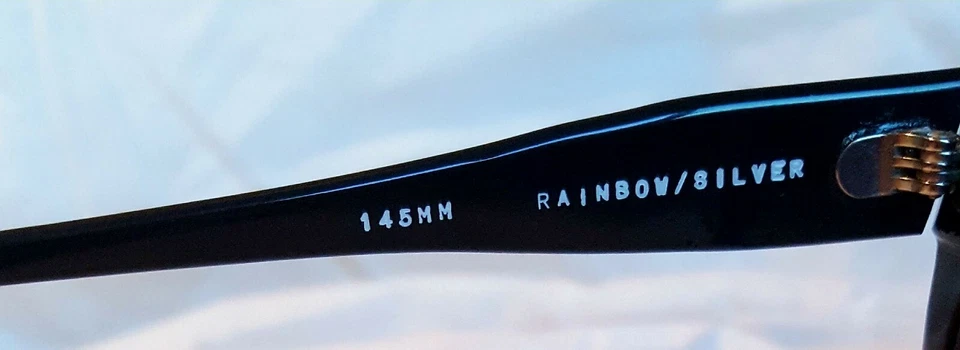 NOS Vintage 1970's Beville Sunglasses Color: Rainbow/Silver - Image 4 of 4