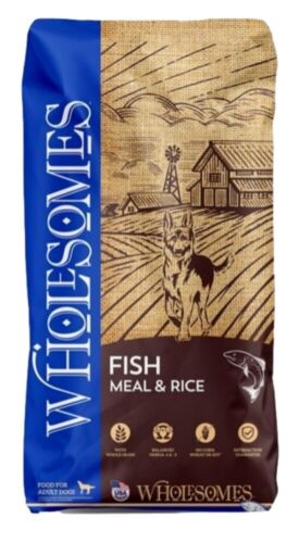 Wholesomes 2100092 Weißfisch Mahlzeit und Reis Formel Trockenfutter Hundefutter 40 Pfund Tasche - Bild 1 von 2