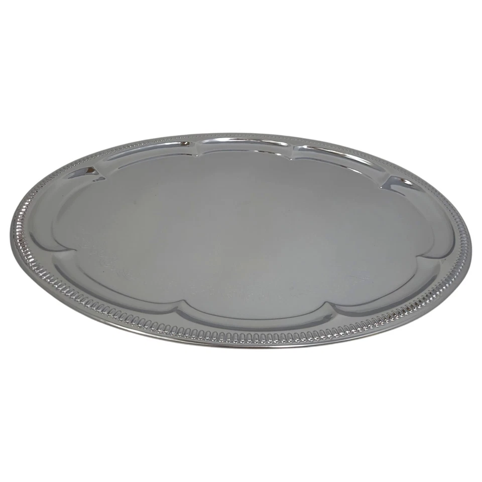 APS Partyplatte oval 46x34x1,5 Metall Buffet Servieren Tisch Platte Anrichten - Bild 1 von 1