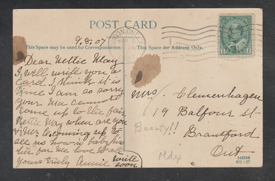 London Ontario Postcard The London Canning and Evaporating Co. Ltd. Circa 1907 - Image 3 of 3