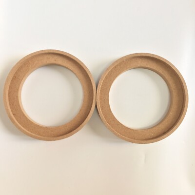 Pair 4'' MDF Car Speaker Mounting Spacer Recessed Ring Mounting Depth Resolution