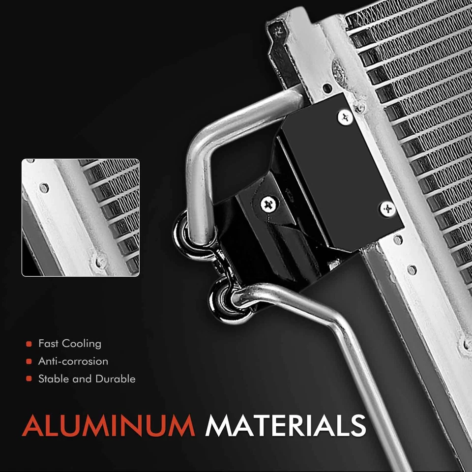 Condensador de aire acondicionado con soporte para Ford Mustang 1996 1997 1998 V6 3,8 L V8 4,6 L Foto 2 de 4