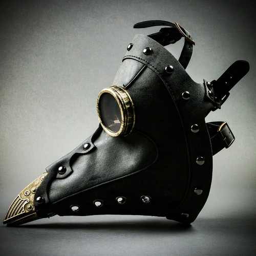 Plague Doctor Steampunk Long BirdNose Halloween Adult Cosplay Costume Party Mask - Picture 55 of 138