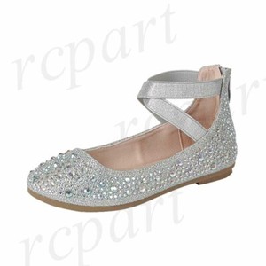 flower girl dress shoes silver