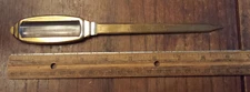 Vintage "Grandfathers" Club September 17, 1941  brass letter opener w/lens