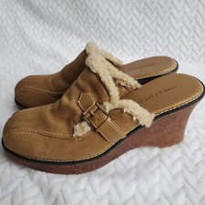 Lower East Side Suede  Sherpa Y2K Mules Size 8.5