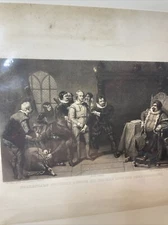 Shakespeare Brought Before Sir Thomas Lucy Antique Engraving By John Sartain