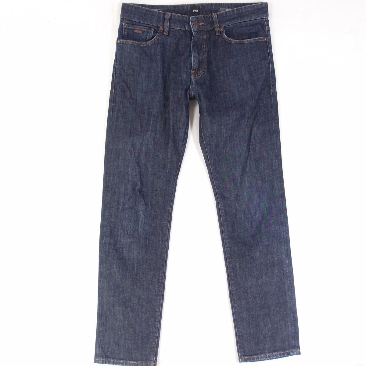 Mens HUGO BOSS 030 MAINE Stretch Straight Blue Jeans W33 L32 | eBay