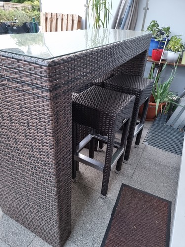 Bar und 4 Barhocker von Woodwell - Bild 2 von 4