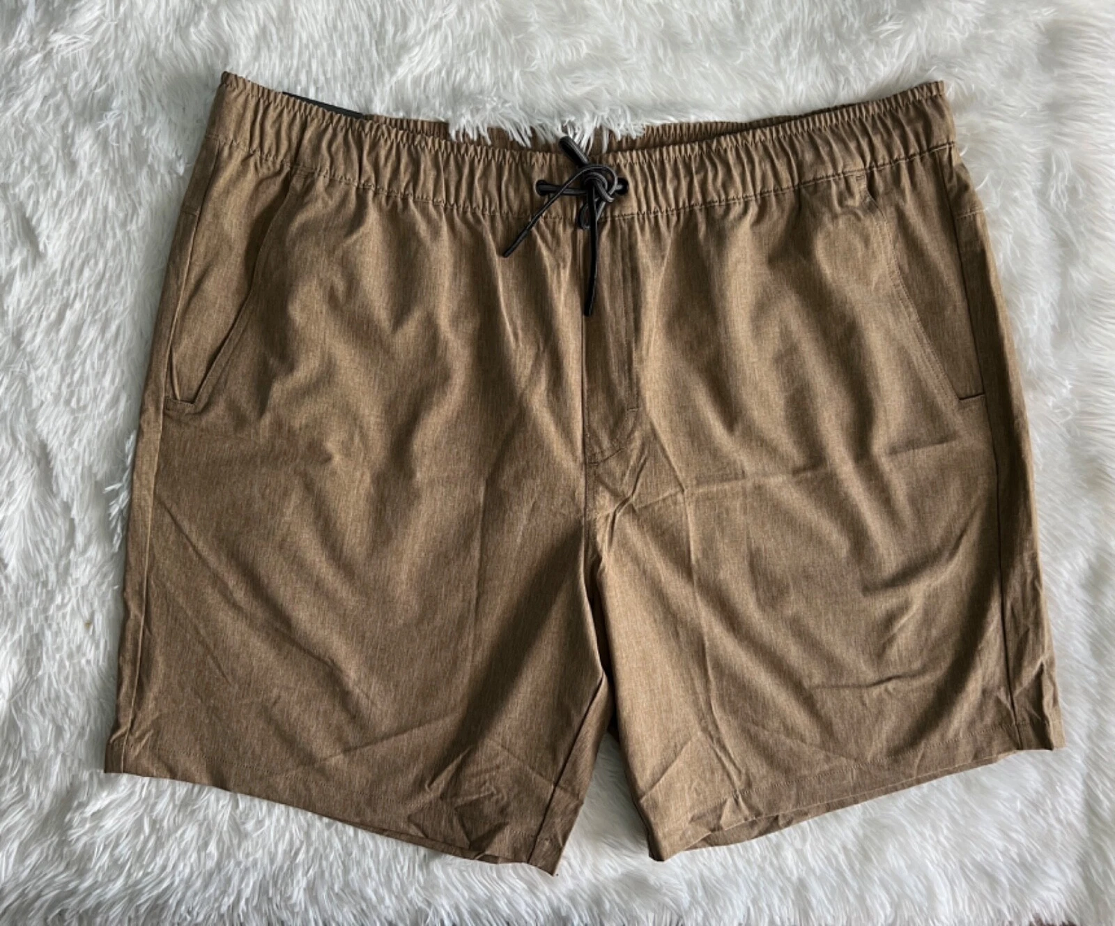Eddie Bauer Woven Shorts Men’s Sz XXL Quick Dry Wicking UPF Stretch Brown