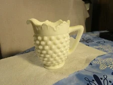 Fenton  White Milk Glass Hobnail Pitcher Creamer Milk  ~QUALITY ITEM!!