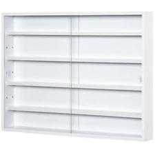 Miniature Wall Display Shelf Unit Cabinet Adjustable Shelves Collectibles Figure