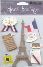 Jolee's Boutique 3D Stickers PARIS France Theme 55335 Fast FREE Ship!