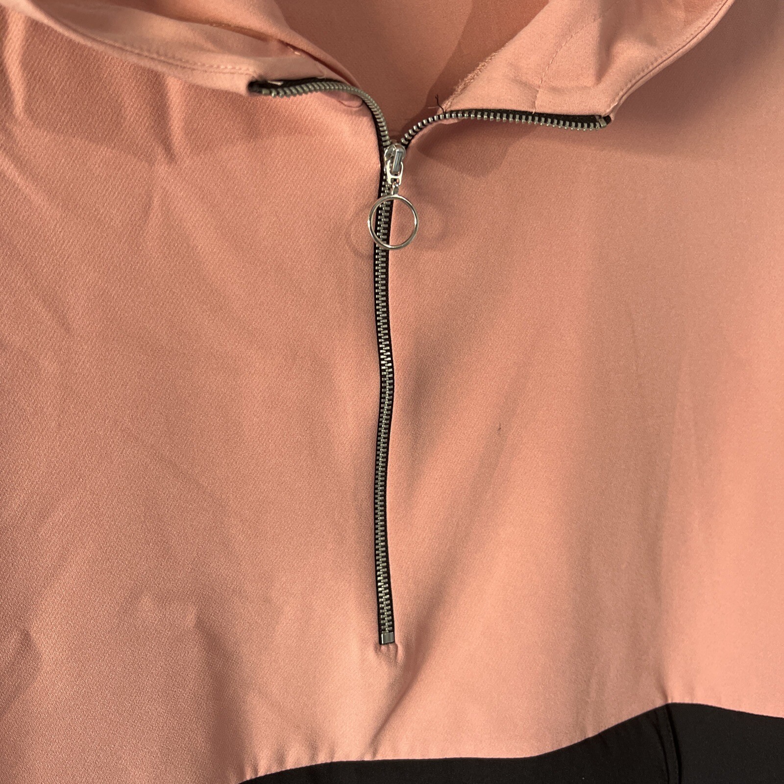 ZARA BASIC Womens Pullover Jacket Pink Colourbloc… - image 5