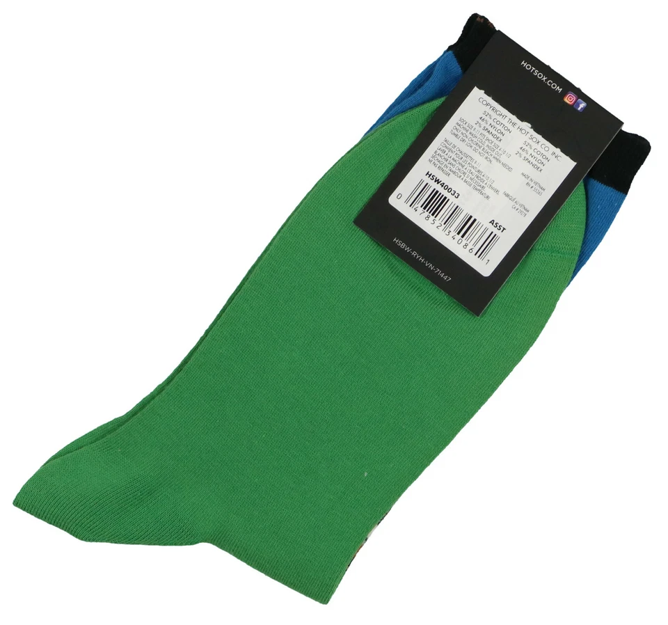 HOT SOX Mujer Coolidges Juego de Poker Crew Calcetines Talla Única Verde Perros Novedad Foto 2 de 3