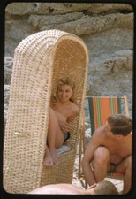 Christine Carere 1950's Sexy Candid Barefoot Swimsuit Original 35mm Transparency
