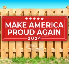 MAKE AMERICA PROUD AGAIN TRUMP 2024 Advertising Vinyl Banner Flag Sign MAGA