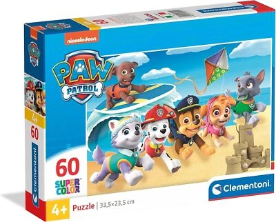 Clementoni 26091 Supercolor Paw Patrol – Puzzle 60 Teile ab 4 Jahren, für KInder