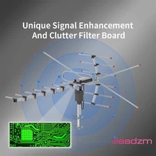Leadzm TA-001 360°Rotation UV 45-230MHz/470-860MHz 15-22dB Outdoorn Antenna New
