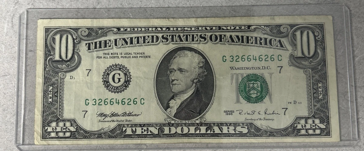 Circulated $10 1995 US Federal Reserve Small Notes for sale | eBay