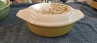 Vintage Pyrex Verde Olive Green 1 1/2 Qt. Oval Casserole Dish With Lid 043 (T2)